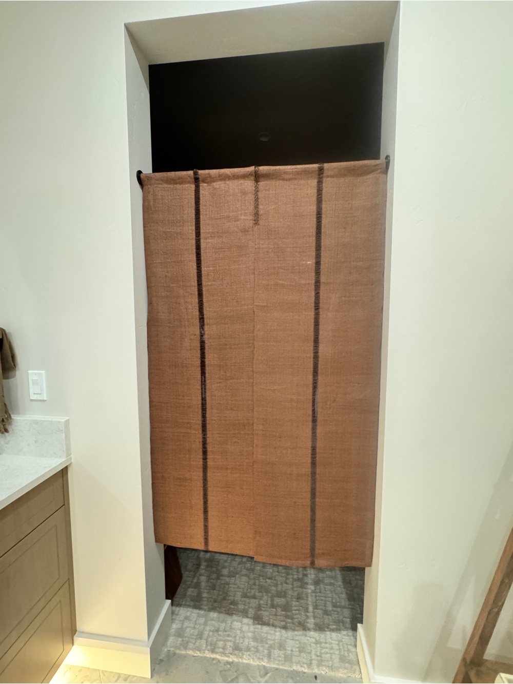 Japanese Noren Curtain - IONO Ramie - Plain Brown